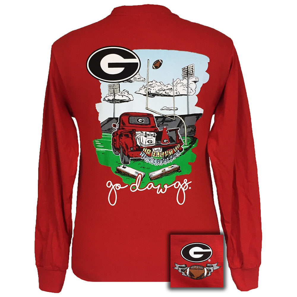 Tailgates and Touchdowns Georgia Red Long Sleeve