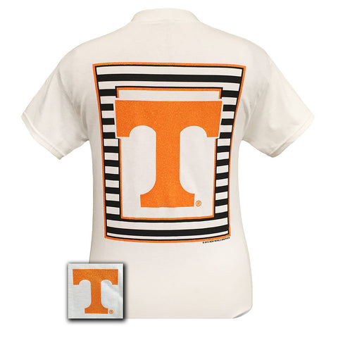 Glitter Logo Tennessee White Short Sleeve