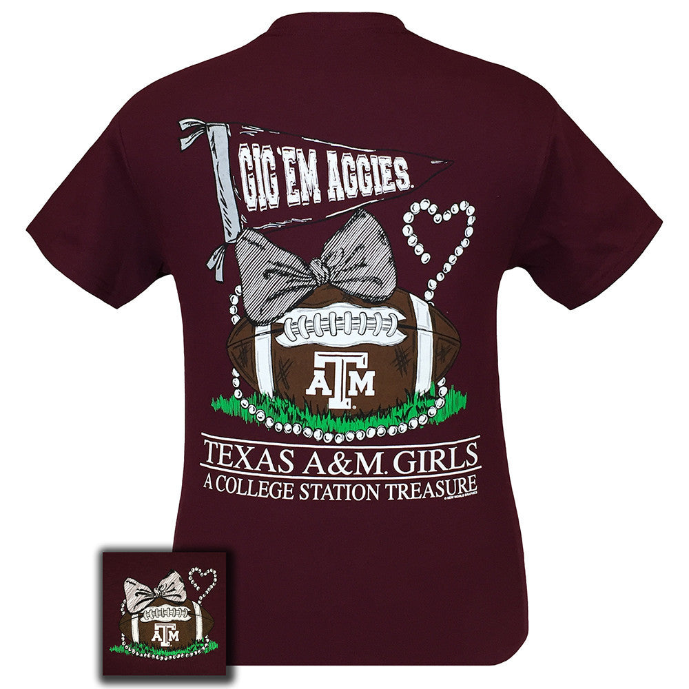 Texas A&M Treasure Maroon Short Sleeve