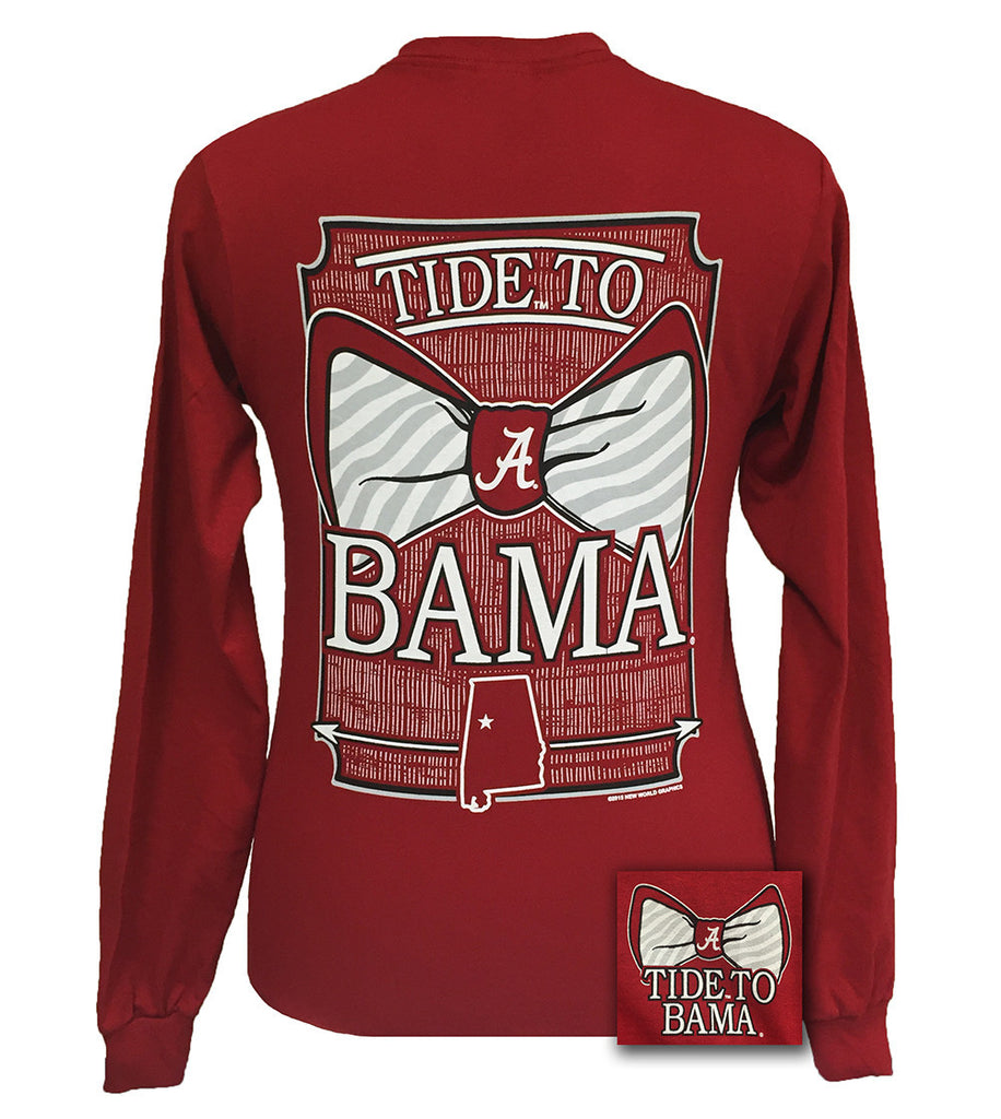 Tied to Bama Cardinal Red Long Sleeve