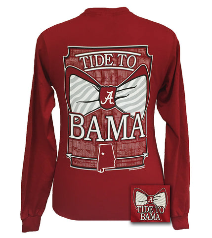 Tied to Bama Cardinal Red Long Sleeve