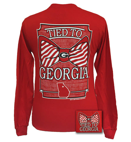 Tied to Georgia Red Long Sleeve