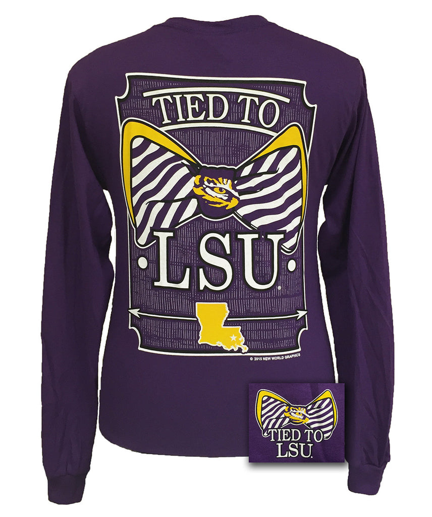 Tied to LSU Purple Long Sleeve