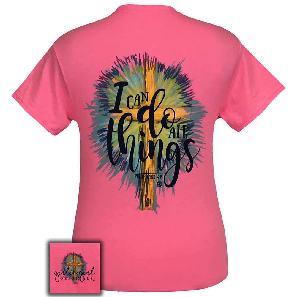 Watercolor Cross Safety Pink Short Sleeve
