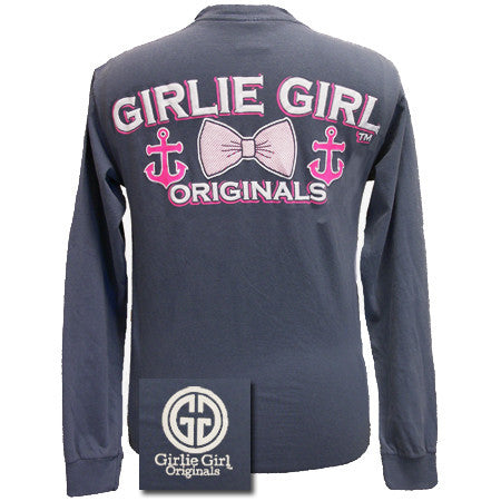 GGO Logo anchor tee (Long Sleeve Denim comfort color)