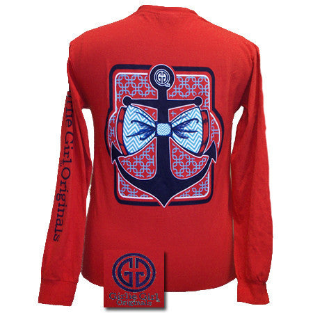 Preppy Anchor Red Long Sleeve