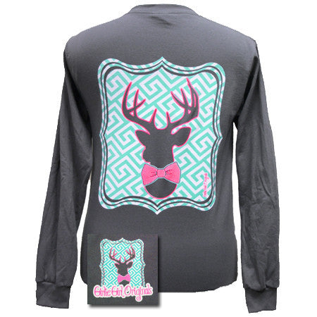 Preppy Deer Charcoal Long Sleeve