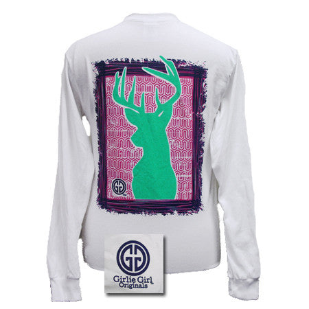 Preppy Deer #2 White Long Sleeve