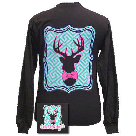 Preppy Deer - Dark Chocolate Long Sleeve