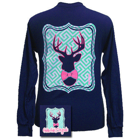 Preppy Deer - Navy (Long Sleeve)