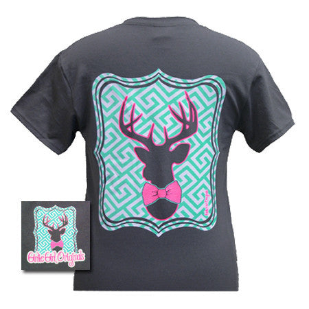Preppy Deer Charcoal Short Sleeve
