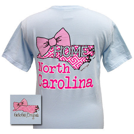 Preppy State North Carolina Comfort Color Chambray