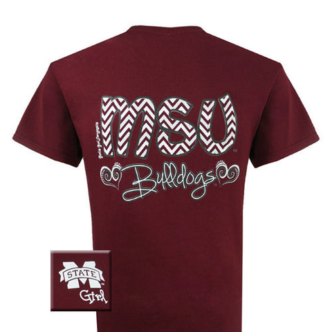 MSU T-Shirt:MSU Chevron Bulldogs (Short Sleeve)