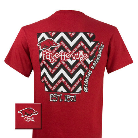 Arkansas T-Shirt: State Chevron (Short Sleeve)