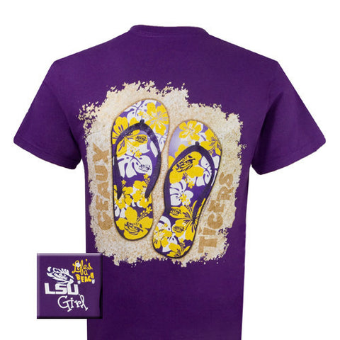 LSU T-Shirt: LSU Hibiscus (Short Sleeve)