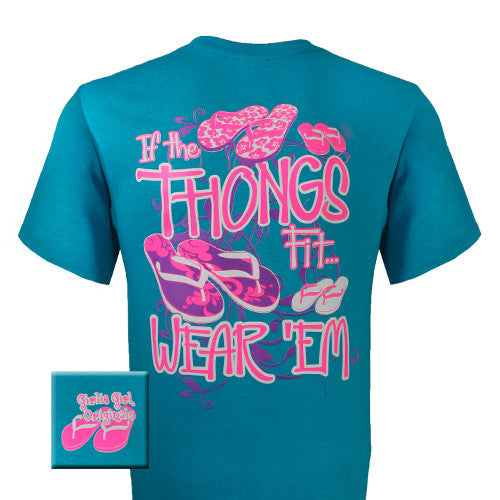 Thongs - Caribbean Blue (Short Sleeve)