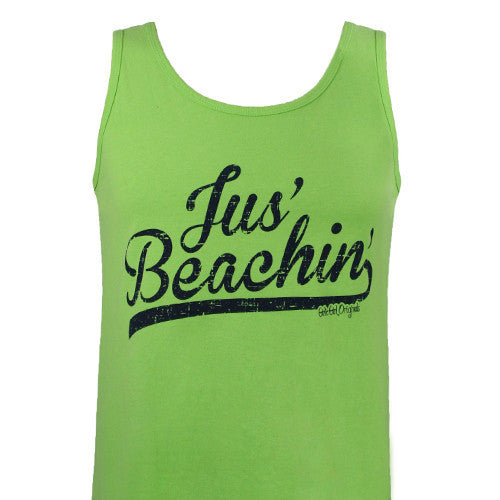 Jus' Beachin' - Lime (Comfort Color Tank)