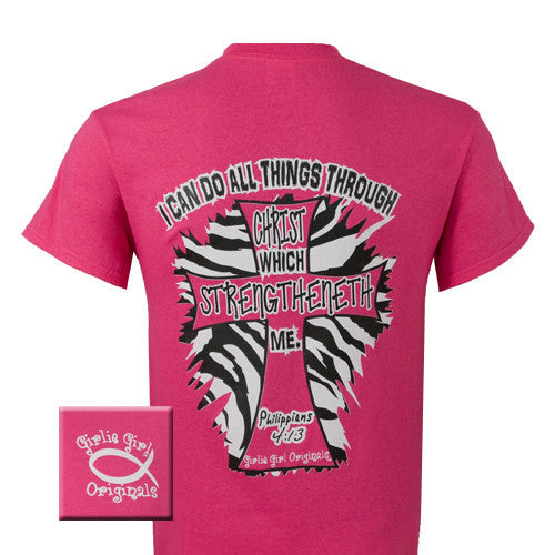 Philippians. 4:13 - Hot Pink (Short Sleeve)