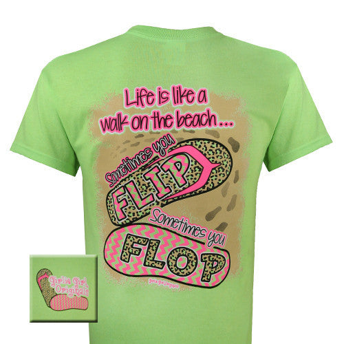 Sometimes You Flip - Anvil Neon Green (Short Sleeve)