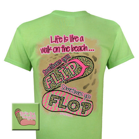 Sometimes You Flip - Anvil Neon Green (Short Sleeve)