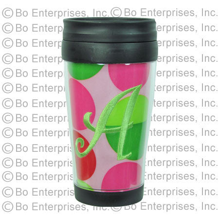 Pink & Green Pok-a-dots Mug