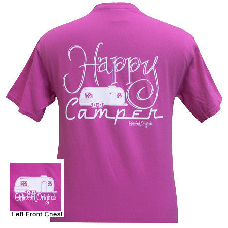 Happy Camper Rasberry Comfort Color Tee