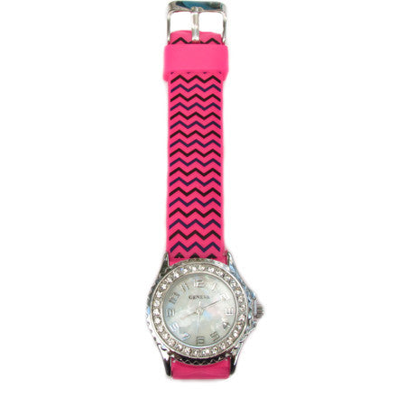 Hot Pink Chevron Watch
