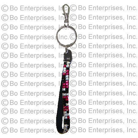 Key Chain- Pink/Black/Clear