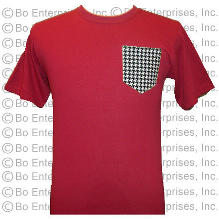 Houndstooth Sewn Pocket T - Independence Red (Short Sleeve)