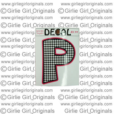 Houndstooth Initial 3" Decal