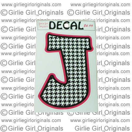 Houndstooth Initial 5" Decal