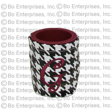 Houndstooth Initialed Koozie