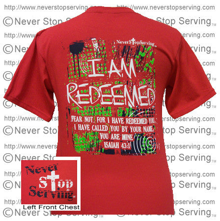 I am Redeemed Red (Short Sleeve)