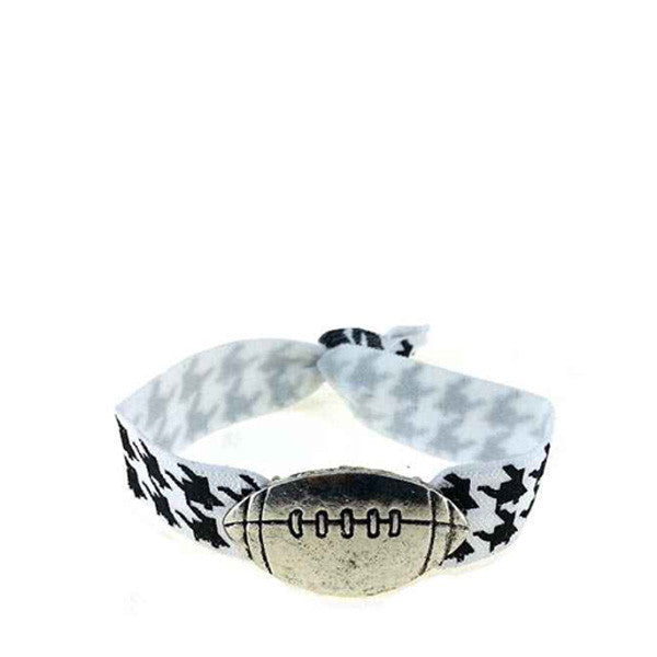 Houndstooth Stretch Bracelet with Football