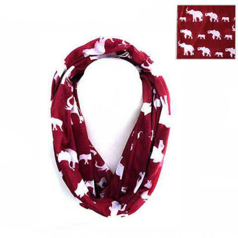 JF0006RD Red Elephant Scarf