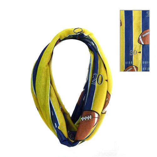 JF0034 BLUE AND YELLOW SCARF