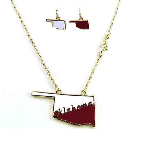 JTS0308GWTRD-OKLAHOMA NECKLACE SET