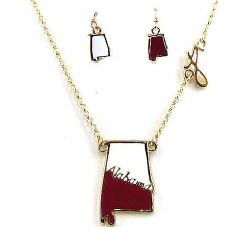 JTS0312GWTRD-ALABAMA NECKLACE SET