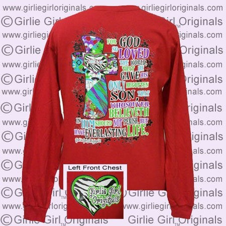 John 3:16 - Red (Long sleeve)