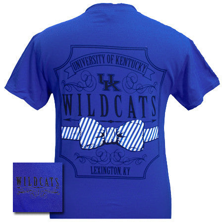 Kentucky Pattern Bowtie - Royal (Short Sleeve)