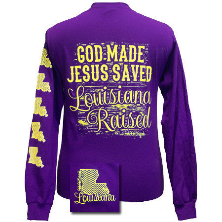 State: Louisiana Raised Purple Longsleeve