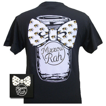 Missouri Bowtie Mason Jar Black