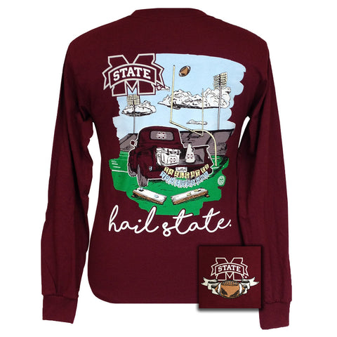 Tailgates and Touchdowns MSU Maroon Long Sleeve