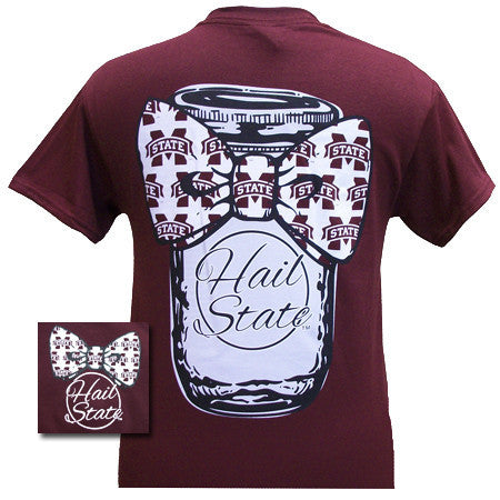 MSU Bowtie Mason Jar Maroon
