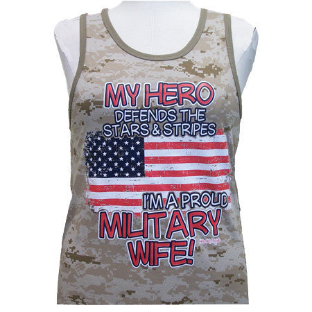 Military Wife Tank  Sand Digital Camo