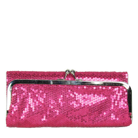 Tri-fold Wallet Sequin Hot PInk