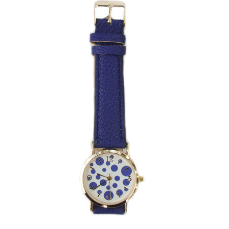 Dots Faced Watch Navy