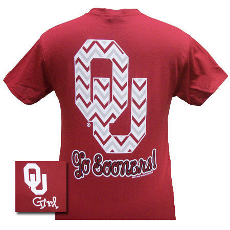 Oklahoma Logo Chevron Cardinal Red