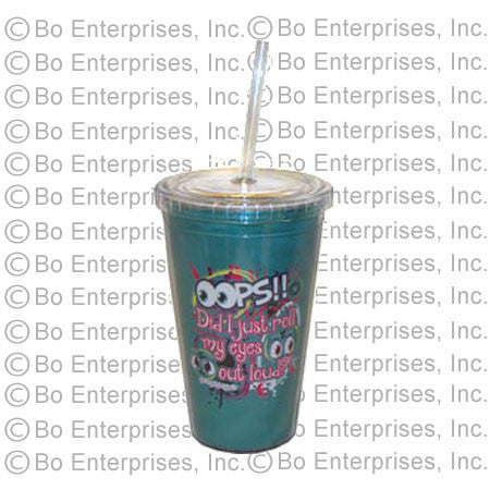 OOPS Design Cup With Straw