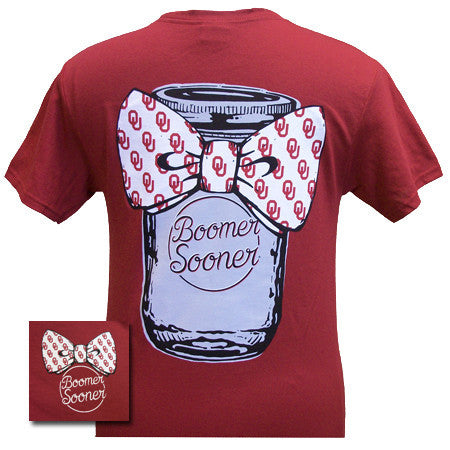 OU Mason Bowtie - Cardinal Short Sleeve